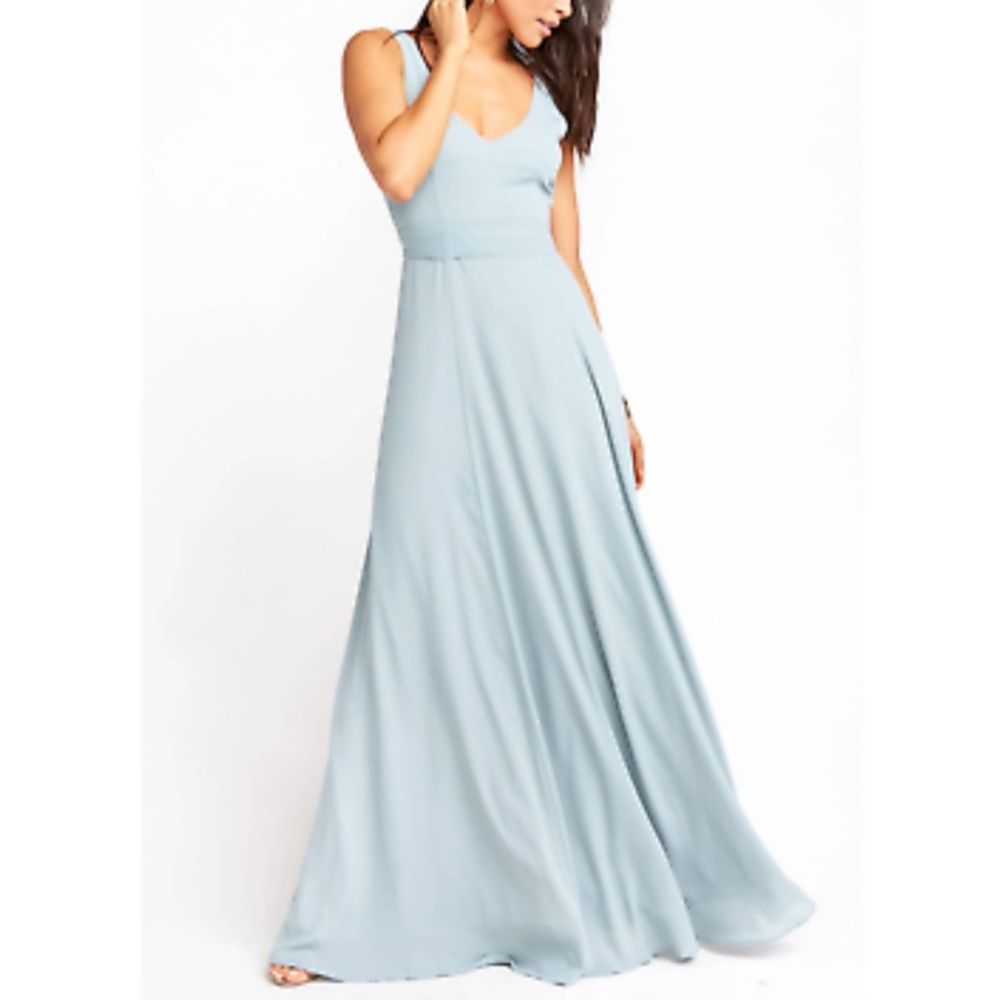 NWT SHOW ME YOUR MUMU Jenn maxi dress in silver sage crisp size large
